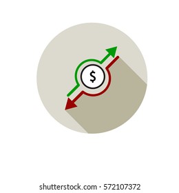 vector money exchange icon flat design