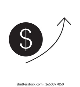 vector money growth icon financial