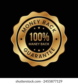 vector money guarantee trust badge
