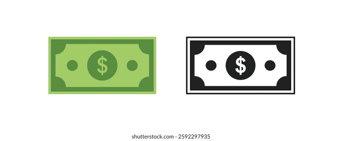 vector money icon. dollar money cash - dollar currency sign symbol