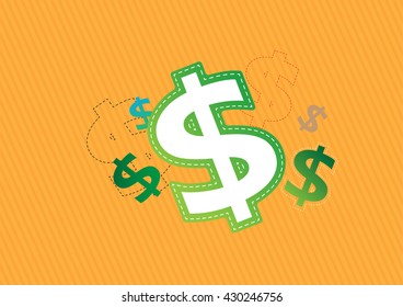 vector money icon dollar design, business background