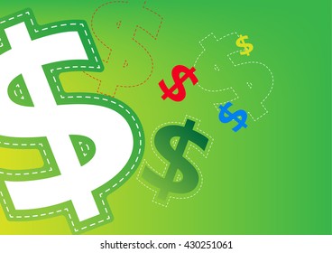 vector money icon dollar design, business background