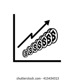 vector money icon flat design black pictogram isolated on white background, cash symbol, banking and  business sign