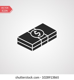 Vector money Icon. vector illustration of dollar in trendy flat style on white background.