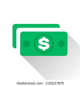 Vector money Icon. Material flat design style.