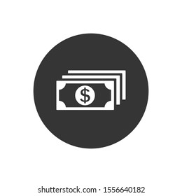 Vector money Icon on gray