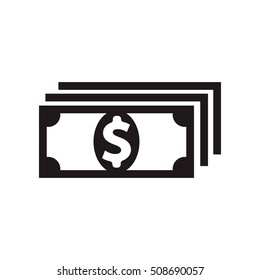 Vector money Icon on the white background