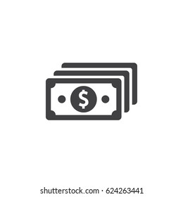 Vector money Icon on white background