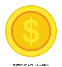 Vector money Icon. Payment system. Coins and Dollar Sign. Business concept - Vector 