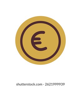 Vector money Icon. Payment system. Coins and Dollar cent Sign isolated on white background. Flat design style. Business concept