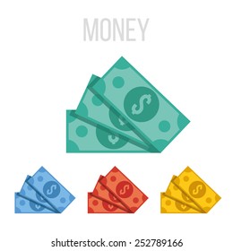 Vector money icons.