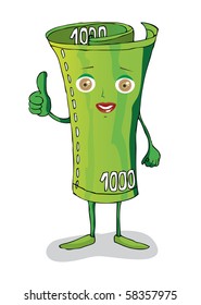 vector money mascot illustration