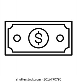 Vector Money Outline Icon Design

