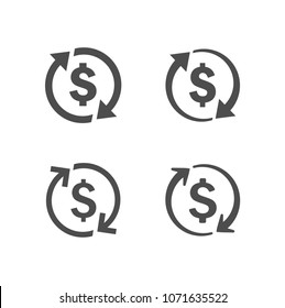 Vector money transfer arrow icons currency exchage icon finance icon