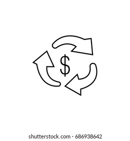 Vector money transfer Icon
