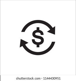 Vector money transfer Icon on white background