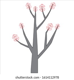 Vector money tree - symbol of successful business