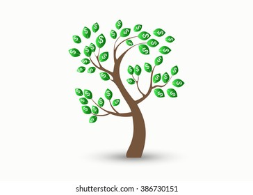 Vector money tree - symbol of successful business