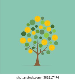 Vector money tree - symbol of successful business