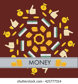 Vector money yellow Icons