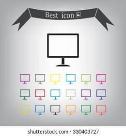 Vector monitor icon