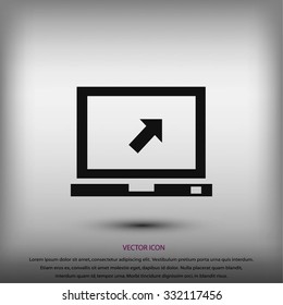 Vector monitor icon