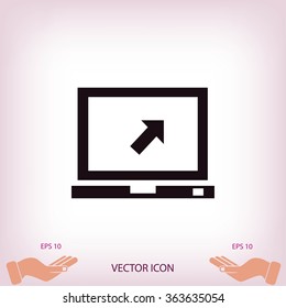 Vector monitor icon