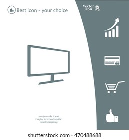 Vector monitor icon