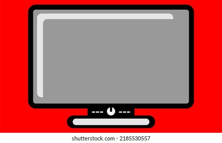 Vector Monitor Icon For Computer And CCTV