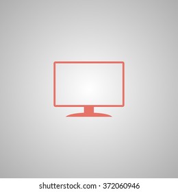 Vector monitor icon. Flat design style eps 10
