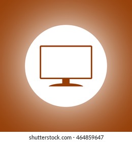 Vector monitor icon. Flat design style eps 10