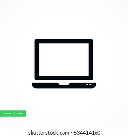 Vector monitor icon, flat design best vector icon