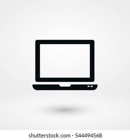 Vector monitor icon, flat design best vector icon