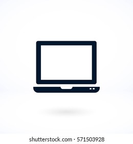 Vector monitor icon, flat design best vector icon