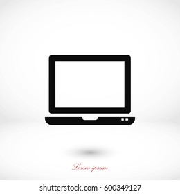 Vector monitor icon, flat design best vector icon