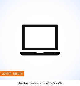 Vector monitor icon, flat design best vector icon