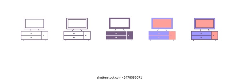 Vector monitor with keyboard and computer mouse. Work desk from the top. Technology communication background. computer desk icon. Vector illustration