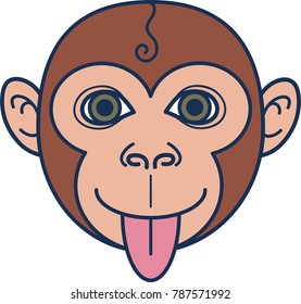 Vector monkey pattern.