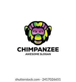  vector monkey simple mascot logo design illustration