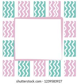 Vector mono line graphic design templates - labels and badges on decorative backgrounds with simple patterns