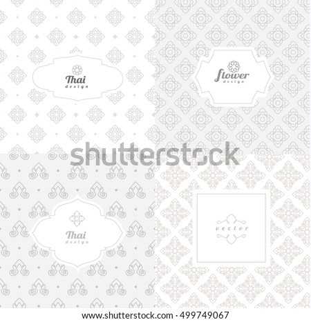 vector mono line graphic design templates のベクター画像素材