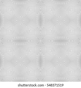 vector monochrome abstract optical art lines illusion design decoration seamless pattern isolated white background 