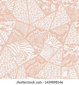 vector monochrome animal skins pattern textures mixed on mosaic style seamless