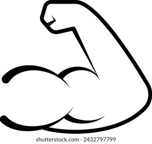 Vector, Monochrome, Arm, Muscle, Line Drawing, Icon