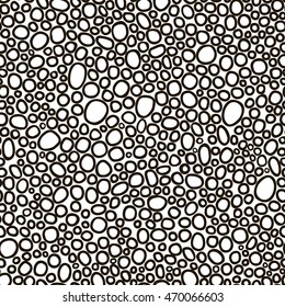 Vector monochrome background. Hand drawn ornament. Template for greeting card, postcard or adult coloring book. Ellipse design backdrop. Detailed geometric illustration.