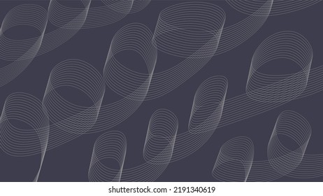 Vector monochrome background. Monochrome background with lines. Irregular loops on the line. Minimalist decorative pattern. Background for newsletters, apps, websites and more.