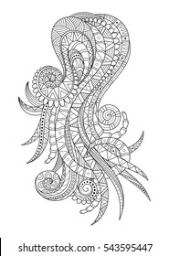 Vector Monochrome Background of Root System. Creative Composition. Abstract Illustration