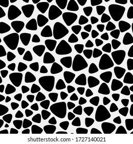 Vector monochrome background with stones. Seamless texture