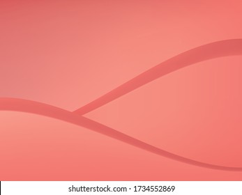 Fondo de disparo del estudio de onda geométrica de coral monocromo vectorial