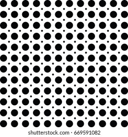 Vector Monochrome Dotted Polka Dot Pattern Stock Vector (royalty Free 